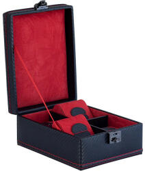 Friedrich23 Carbon XXL Óratartó doboz 4 órához fekete/piros