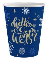  Karácsonyi Hello Winter papír pohár 6 db-os 250 ml (MLG169010) - mesesajandek