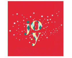 Karácsonyi Red Joy szalvéta 20 db-os 33x33 cm (MLG169096) - mesesajandek