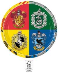 Harry Potter Hogwarts Houses papírtányér 8 db-os 23 cm FSC (PNN93451) - mesesajandek