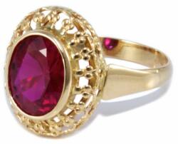 Ékszershop Piros köves galériás arany gyűrű (1250956)