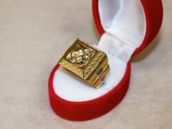 Ékszershop Bicolor oroszlán fejes férfi arany gyűrű (1266373)