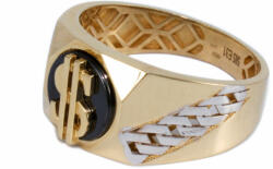 Ékszershop Bicolor köves dollár jeles arany pecsétgyűrű (1264281)
