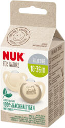Nuk Suzeta Nuk for Nature Silicon M3, 18-36 luni, Set 2 Bucati, Crem