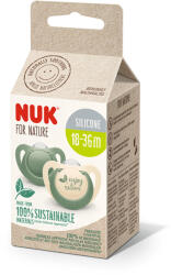 Nuk Suzeta Nuk for Nature Silicon M3, 18-36 luni, Set 2 Bucati, Verde