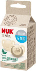 Nuk Suzeta Nuk for Nature Silicon M2, 6-18 luni, Set 2 Bucati, Crem