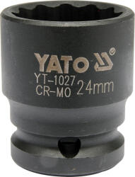TOYA cheie tub. bi-hex. de impact 24mm, 1/2" (YT-1027) (YT-1027)