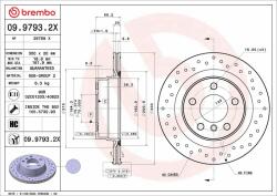 BREMBO Disc frana BREMBO 09.9793. 2X