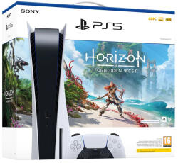 Sony Playstation 5 Disc + Joc PS5 Horizon Forbidden West, Consola de jocuri PS5 (CFI-1216A_HORIZON)