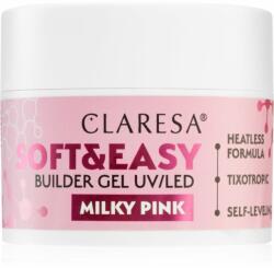 Claresa Soft&Easy Builder Gel gel de bază pentru unghii culoare Milky Pink 45 g