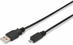 ASSMANN Electronic A/micro-B, 3m USB kábel USB 2.0 USB A Micro-USB B Fekete (AK-300110-030-S)