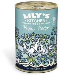 Lily's Kitchen nedves kutyaeledel kölyökkutyák számára pulykával, kacsával és kelkáposztával, 6 x 400g