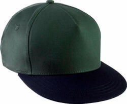 K-UP Uniszex sapka K-UP KP139 Snapback Cap - 5 panels -Egy méret, Forest Green/Black