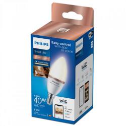 Philips Smart Bec LED inteligent Philips Candle C37, Wi-Fi, Bluetooth, E14, 4.9W (40W), 470 lm, lumina calda (2700K), dimabil (000008719514372368)