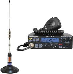 CB President Kit Statie radio CB President LINCOLN II + Antena CB PNI ML70, lungime 70cm, 26-30MHz, 200W (PNI-PRE-K50)