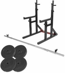Gorilla Sports Guggoló állvány kiegészítőkkel fekete 30 mm (100913-00049-0073)