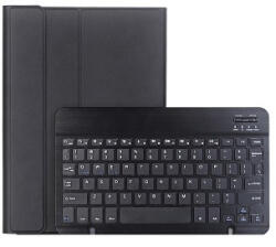 Samsung X710, X716B Galaxy Tab S9 / X510, X516B Tab S9 FE tablet fliptok, erősített, TPU, bluetooth-os billentyűzettel, stylus kivágássa, fekete
