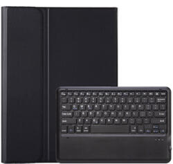 Samsung X910, X916B Galaxy Tab S9 Ultra tablet fliptok, erősített, TPU, bluetooth-os billentyűzettel, stylus kivágássa, fekete