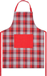 4-Home Șorț de bucătărie Home Elements Carouri roșu-gri, 60 x 80 cm