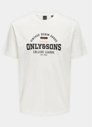 Only & Sons Tricou Lenny 22028593 Alb Regular Fit