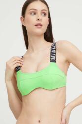 Calvin Klein bikini felső zöld, puha kosaras - zöld S - answear - 13 990 Ft