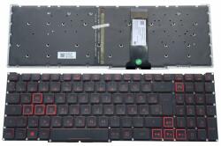 Acer Nitro 5 AN515-54 AN515-55 AN515-43 AN517-51 AN517-52 Nitro 7 AN715-51 LG5P LG5P_N90BRL piros háttérvilágítással (backlit) magyar (HU) fekete-piros laptop/notebook billentyűzet gyári