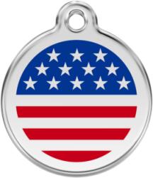 Red Dingo Rozsdamentes USA zászló mintás acél biléta