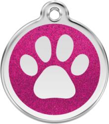 Red Dingo Csillámos Rozsdamentes mancs mintás acél biléta hot pink