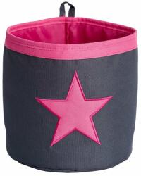 Love It Store It - Cutie de depozitare mică, rotundă - gri, stea roz (LI-671831)