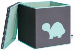 Love It Store It - Cutie de depozitare pentru jucării cu capac - gri, Broască testoasă verde (LI-672449)