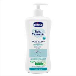 Chicco - Șampon pentru corp Baby Moments Protection 93% ingrediente naturale cu dozator 750ml (01058.10)