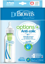 Dr. Brown's - Sticlă anticolică Options+ îngustă 3x250ml plastic (SB83005) (72239303924)