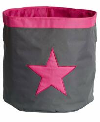 Love It Store It - Cutie de depozitare mare, rotundă - gri, Pink star (LI-671756)
