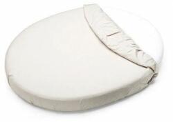 Petite&Mars - Cearșaf elastic impermeabil pentru pătuț oval Soft Dream Oval 84 x 50 White (315401) Lenjerii de pat bebelusi‎, patura bebelusi