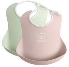 BabyBjörn - Babețică pentru bebeluși 2 buc. roz pudră/verde pudră (60-046343A)