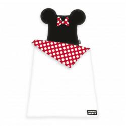 Herding - Cearșaf de bumbac de lux 3D reversibil cu urechi MINNIE MOUSE, 140/200+70/90 (4006891929747) Lenjerie de pat