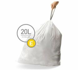 Nikaro Zsinóros szemeteszsákok 20 l, E típusú - 20 db, fehér