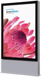 Jansen Display Kültéri kétoldalas posztervitrin LED világítással 120 x 180 cm, alumínium