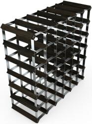 Nikaro RTA boros állvány 42 palackhoz, összeszerelve, fekete hamu / szürke