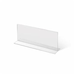 Jansen Display T típusú plexi állvány szélességben, DL formátum (22 x 9, 9 cm-hez), átlátszó