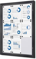 Jansen Display Belső zárható információs vitrin 9 x A4, antracit
