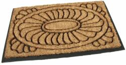 FLOMAT Kókuszos tisztítószőnyeg Flower Deco 45 x 75 x 2, 2 cm, barna