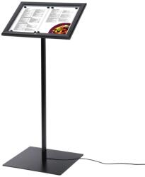 Étlap LED kirakattal 2 x A4, fekete