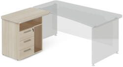 Lenza Dokkoló konténer TopOffice 90 x 55 cm, bal, világos akác - rauman - 202 690 Ft