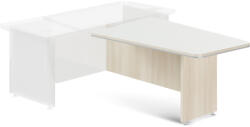  TopOffice Premium tárgyaló elem 169 x 98, 6 cm, jobb asztalhoz, világos akác / fehér