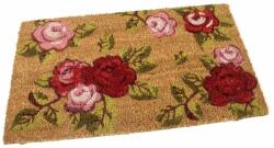FLOMAT Kókuszos tisztítószőnyeg Roses 35 x 60 x 1, 7 cm, barna
