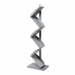 Jansen Display ZigZag szórólaptartó, ezüst