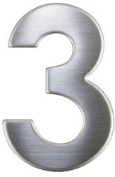  Házszám "3", RN. 75L, rozsdamentes acél