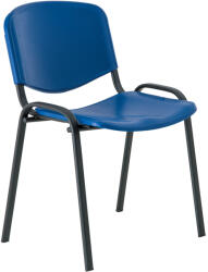  ISO műanyag konferencia szék - fekete lábak, kék