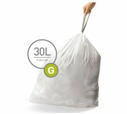 Zsinóros szemeteszsákok 30 l, G típusú - 20 db, fehér